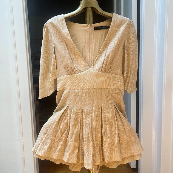 House of Harlow 1960 X Revolve Talia Romper in Gold - Picture 1 of 3
